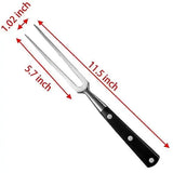 Stainless Steel Carving Fork with Heat Resistant ABS Handle for Meat Poultry and Turkey, for Home, Garden and Everyday Use, Black