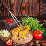 Stainless Steel Carving Fork with Heat Resistant ABS Handle for Meat Poultry and Turkey, for Home, Garden and Everyday Use, Black