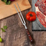 Stainless Steel Carving Fork with Heat Resistant ABS Handle for Meat Poultry and Turkey, for Home, Garden and Everyday Use, Black