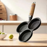 3 Cup Egg Frying Pan Non-Stick Iron Breakfast Omelet Skillet for Eggs Pancakes and Bacon, for Home, Garden and Everyday Use, Black In Australia - Darrahopens