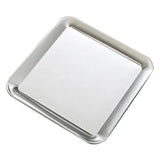 Stainless Steel Square Serving Tray, Food-Grade Decorative Plate for Parties, Buffets, Appetisers, Camping and Catering, 23 x 23 cm