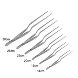 10 Pack Stainless Steel BBQ Food Tongs, Slim Serving Tweezers for Grilling, Cooking, Buffets and Food Preparation, Silver, 20 cm In Australia - Darrahopens