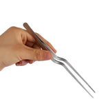 10 Pack Stainless Steel BBQ Food Tongs, Slim Serving Tweezers for Grilling, Cooking, Buffets and Food Preparation, Silver, 20 cm In Australia - Darrahopens