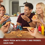 Bicycle Pizza Cutter Stainless Steel Double Wheel with Stand Cyclists Kitchen Pizza Party, for Home Cooking, Blue