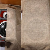 Polyester Speaker Grill Cloth, Acoustic Dustproof Fabric for Speaker Repair, Home Theatre and Conference Room Use, Khaki, 2 m x 1.5 m