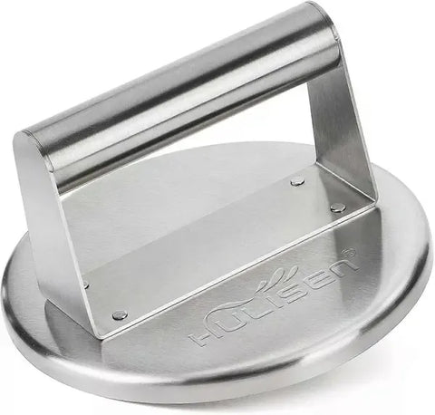 Stainless Steel Burger Smasher Press With Raised Edge for Smash Burgers, Grill and Home Cooking, 15 cm