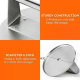 Stainless Steel Burger Smasher Press With Raised Edge for Smash Burgers, Grill and Home Cooking, 15 cm