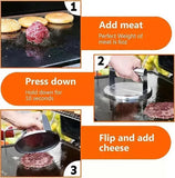 Stainless Steel Burger Smasher Press With Raised Edge for Smash Burgers, Grill and Home Cooking, 15 cm
