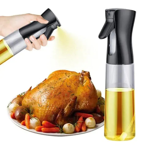 200 mL BPA-Free Oil Spray Bottle, Fine Mist Dispenser for Air Fryers, Salads, Roasting, Grilling and Everyday Cooking, Black In Australia - Darrahopens