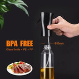 200 mL BPA-Free Oil Spray Bottle, Fine Mist Dispenser for Air Fryers, Salads, Roasting, Grilling and Everyday Cooking, Black