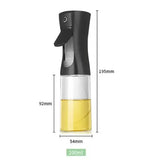200 mL BPA-Free Oil Spray Bottle, Fine Mist Dispenser for Air Fryers, Salads, Roasting, Grilling and Everyday Cooking, Black
