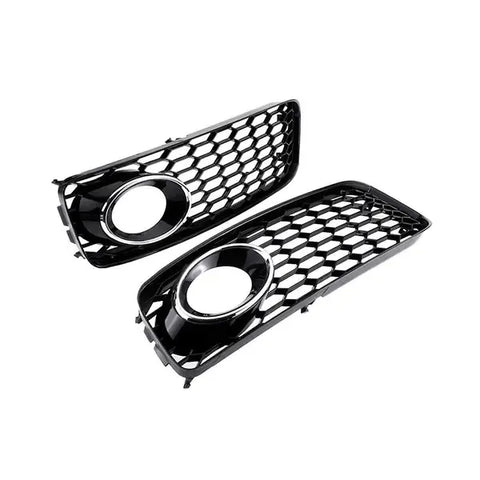 1 Pair Front Bumper Fog Light Grilles, ABS Direct Fit Replacements for Audi A5, S5 B8 and RS5 2008-2012, Silver Plated In Australia - Darrahopens
