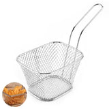 8 Pack Stainless Steel Mini Fry Baskets, Serving Holders for Fries, Snacks, Restaurants, Pubs, Catering and Party Food