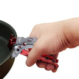 Aluminum Pot Gripper Foldable Lightweight Cooking Handle Clamp for Camping Kitchen Cookware Black 12.5 cm In Australia - Darrahopens