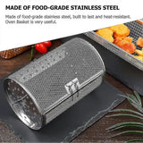 Stainless Steel Air Fryer Rotisserie Basket with 360 Degree Rotation for Fries, Nuts, Meat and Oven Cooking, Silver, 25 cm In Australia - Darrahopens