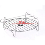 8 Inch Stainless Steel Air Fryer Accessory Rack Set with Double Layer Stand and Skewers, Compatible with Philips XL Air Fryers