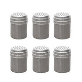 6 Pack Metal Spice Shaker Jars with Dustproof Lids for Pepper, Sugar and Seasonings, Kitchen and Outdoor Grill Use, Silver, 5 x 5 x 7 cm In Australia - Darrahopens