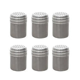 6 Pack Metal Spice Shaker Jars with Dustproof Lids for Pepper, Sugar and Seasonings, Kitchen and Outdoor Grill Use, Silver, 5 x 5 x 7 cm In Australia - Darrahopens