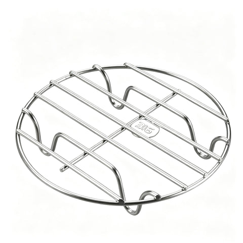 2 Pack Stainless Steel Round Air Fryer Racks, Single Layer Cooking Stands for 2.5 qt to 6.4 qt Air Fryers, 18 x 3 cm In Australia - Darrahopens
