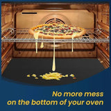 2 Pack Heavy Duty Oven Liner Mats, Reusable Non-Stick Heat Resistant Sheets for Ovens, Grills and Air Fryers, 60 x 40 cm