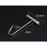 2 Pack Stainless Steel T Handle Meat Hooks for Butchers, Restaurants, Smoking, Grilling and Food Preparation, for Hanging Meat Safely