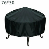 Round Fire Pit Cover, Waterproof UV Resistant Polyester Protection for Outdoor Patio Braziers and Garden Storage, Black, 76 x 30 cm In Australia - Darrahopens