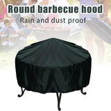 Round Fire Pit Cover, Waterproof UV Resistant Polyester Protection for Outdoor Patio Braziers and Garden Storage, Black, 76 x 30 cm In Australia - Darrahopens