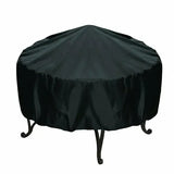 Round Fire Pit Cover, Waterproof UV Resistant Polyester Protection for Outdoor Patio Braziers and Garden Storage, Black, 76 x 30 cm