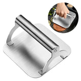 Stainless Steel Burger Press with Flat Base and Handle for Smash Burgers, Grills, Stovetops, Home Kitchens and Restaurants, Silver In Australia - Darrahopens
