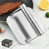 Stainless Steel Burger Press with Flat Base and Handle for Smash Burgers, Grills, Stovetops, Home Kitchens and Restaurants, Silver In Australia - Darrahopens