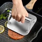 Stainless Steel Burger Press with Flat Base and Handle for Smash Burgers, Grills, Stovetops, Home Kitchens and Restaurants, Silver In Australia - Darrahopens