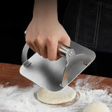 Stainless Steel Burger Press with Flat Base and Handle for Smash Burgers, Grills, Stovetops, Home Kitchens and Restaurants, Silver