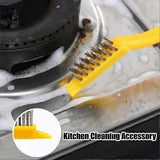 5 Piece Kitchen Cleaning Scraper and Wire Brush Set with Non-Slip Handles for Stoves, Ovens, Cooktops and Crevice Cleaning