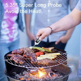 Digital Meat Thermometer with Stainless Steel Probe, Fast Instant Read Display for Cooking, BBQ, Grilling, Frying and Candy Making
