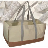 Large 600D Oxford Firewood Carrier Bag with Handles for Fireplace Log Storage, Camping and Household Use, Khaki, 64 x 30 x 33 cm