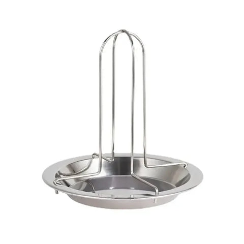 Stainless Steel Vertical Chicken Roaster Rack for Small Poultry, Grills, Ovens and Smokers, Easy-Clean BBQ Cooking Stand, Silver