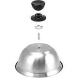 3 Pack Stainless Steel Burger Melting Domes, Heat Retaining Grill Covers for Hamburgers, Sandwiches and Outdoor BBQ, 16 x 10 cm