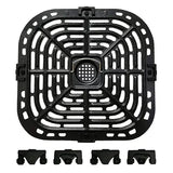 Non-Stick Metal Air Fryer Crisper Plate Replacement with 4 Rubber Pads for Instant Vortex 6 qt Air Fryers, 25 x 24 cm In Australia - Darrahopens