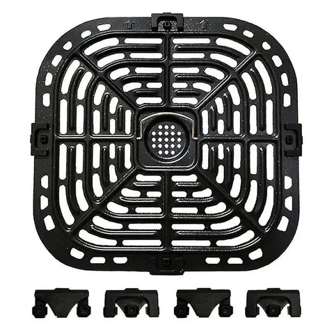 Non-Stick Metal Air Fryer Crisper Plate Replacement with 4 Rubber Pads for Instant Vortex 6 qt Air Fryers, 25 x 24 cm In Australia - Darrahopens