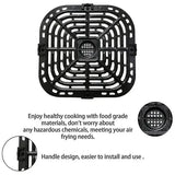 Non-Stick Metal Air Fryer Crisper Plate Replacement with 4 Rubber Pads for Instant Vortex 6 qt Air Fryers, 25 x 24 cm In Australia - Darrahopens