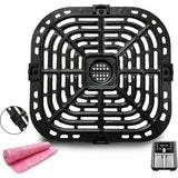 Non-Stick Metal Air Fryer Crisper Plate Replacement with 4 Rubber Pads for Instant Vortex 6 qt Air Fryers, 25 x 24 cm In Australia - Darrahopens
