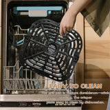 Non-Stick Metal Air Fryer Crisper Plate Replacement with 4 Rubber Pads for Instant Vortex 6 qt Air Fryers, 25 x 24 cm
