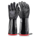 Waterproof Neoprene BBQ Grill Gloves with Long Sleeves and Non-Slip Grip for Baking, Smokers, Ovens and Fryers, Black In Australia - Darrahopens
