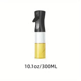 300 mL Plastic Oil Spray Bottle, Cooking Sprayer for Grilling, Picnics, Salads and Everyday Kitchen Use, Black