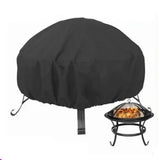 Round Fire Pit Cover, Waterproof Windproof UV Resistant Oxford Fabric for Outdoor Garden and Patio Fire Pits, Black, 80 x 65 cm In Australia - Darrahopens