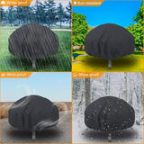 Round Fire Pit Cover, Waterproof Windproof UV Resistant Oxford Fabric for Outdoor Garden and Patio Fire Pits, Black, 80 x 65 cm
