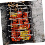 Stainless Steel BBQ Rib Rack, Non-Stick Holder for up to 5 Racks of Ribs, Outdoor Grilling, Camping and Oven Cooking, 38 cm