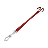 BBQ Charcoal Tongs with Long Aluminium Handle for Home Kitchens, Outdoor Grilling, Campfires and Fireplace Use, Red
