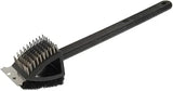 3-in-1 BBQ Grill Cleaning Brush with Scraper, Scrub Pad and Brass Bristles for Grills and Griddles, Black, 38 cm In Australia - Darrahopens