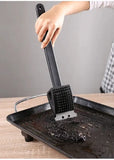 3-in-1 BBQ Grill Cleaning Brush with Scraper, Scrub Pad and Brass Bristles for Grills and Griddles, Black, 38 cm In Australia - Darrahopens